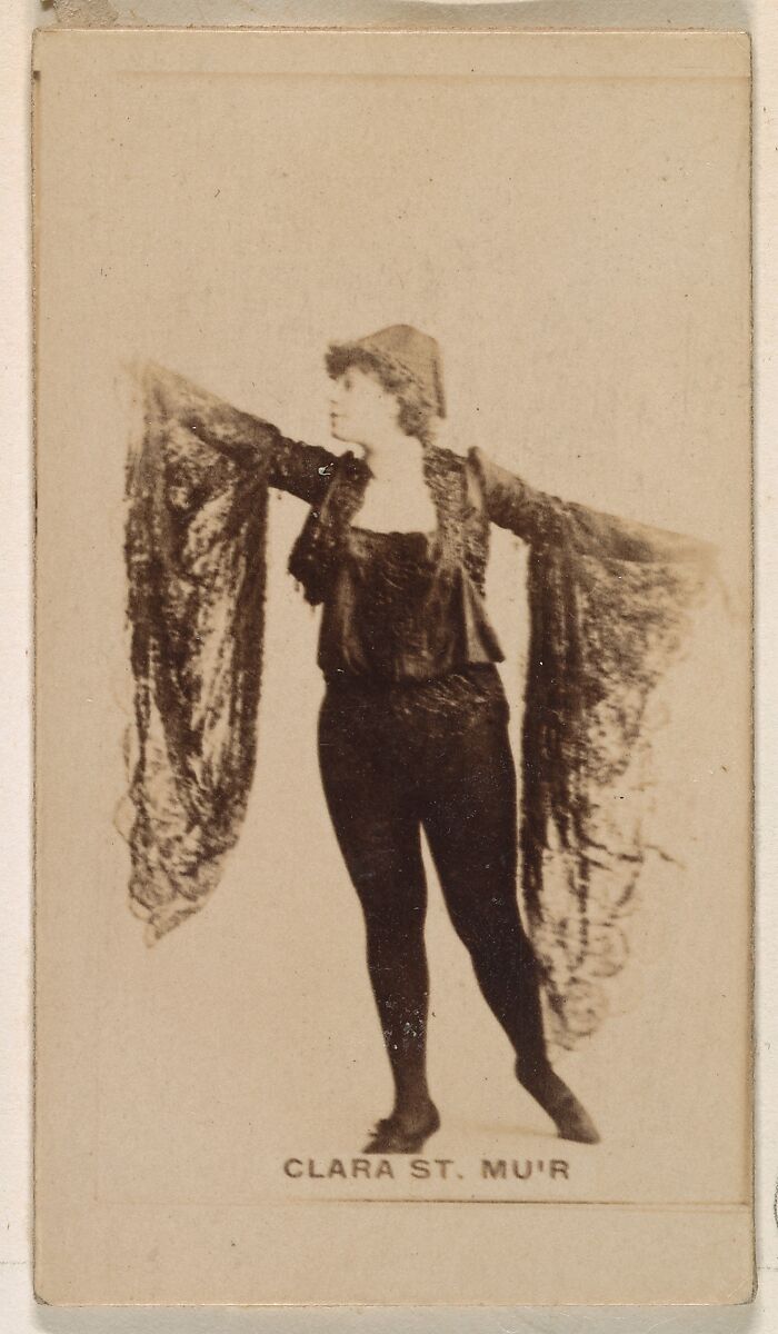 Clara St. Muir, from the Actresses series (N245) issued by Kinney Brothers to promote Sweet Caporal Cigarettes, Issued by Kinney Brothers Tobacco Company, Albumen photograph 