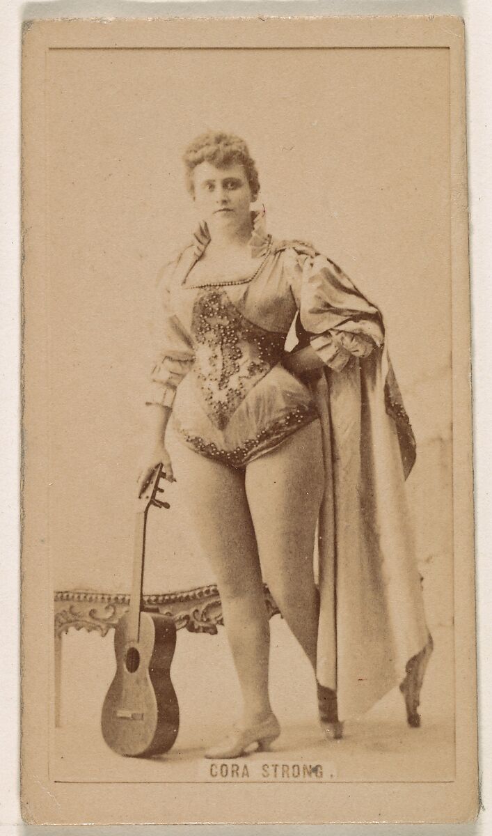Cora Strong, from the Actresses series (N245) issued by Kinney Brothers to promote Sweet Caporal Cigarettes, Issued by Kinney Brothers Tobacco Company, Albumen photograph 