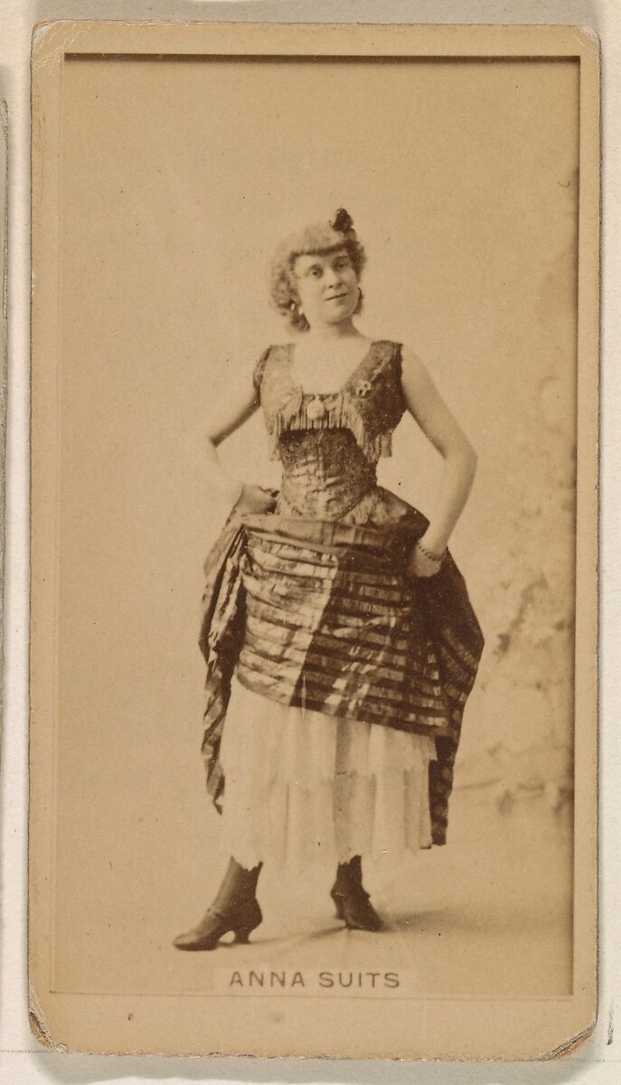 Anna Suits, from the Actresses series (N245) issued by Kinney Brothers to promote Sweet Caporal Cigarettes, Issued by Kinney Brothers Tobacco Company, Albumen photograph 