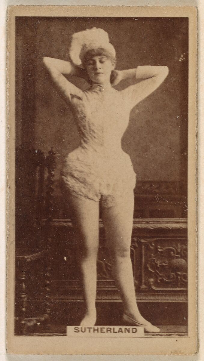 Miss Sutherland, from the Actresses series (N245) issued by Kinney Brothers to promote Sweet Caporal Cigarettes, Issued by Kinney Brothers Tobacco Company, Albumen photograph 