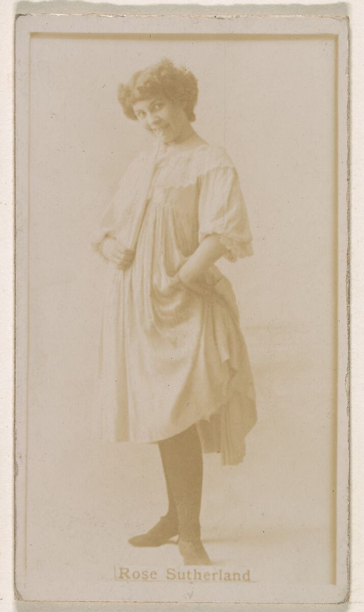 Miss Rose Sutherland, from the Actresses series (N245) issued by Kinney Brothers to promote Sweet Caporal Cigarettes, Issued by Kinney Brothers Tobacco Company, Albumen photograph 