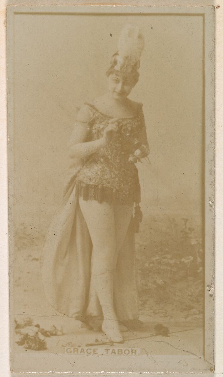 Grace Tabor, from the Actresses series (N245) issued by Kinney Brothers to promote Sweet Caporal Cigarettes, Issued by Kinney Brothers Tobacco Company, Albumen photograph 