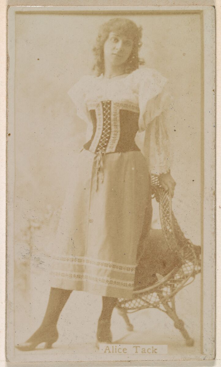 Alice Tack, from the Actresses series (N245) issued by Kinney Brothers to promote Sweet Caporal Cigarettes, Issued by Kinney Brothers Tobacco Company, Albumen photograph 
