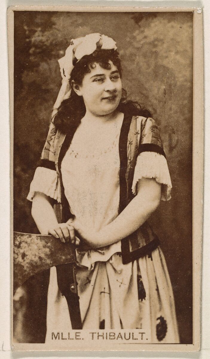 Mlle. Lena Thibaut, from the Actresses series (N245) issued by Kinney Brothers to promote Sweet Caporal Cigarettes, Issued by Kinney Brothers Tobacco Company, Albumen photograph 