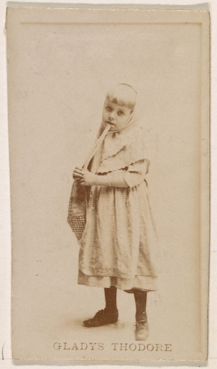 Gladys Thodore, from the Actresses series (N245) issued by Kinney Brothers to promote Sweet Caporal Cigarettes, Issued by Kinney Brothers Tobacco Company, Albumen photograph 
