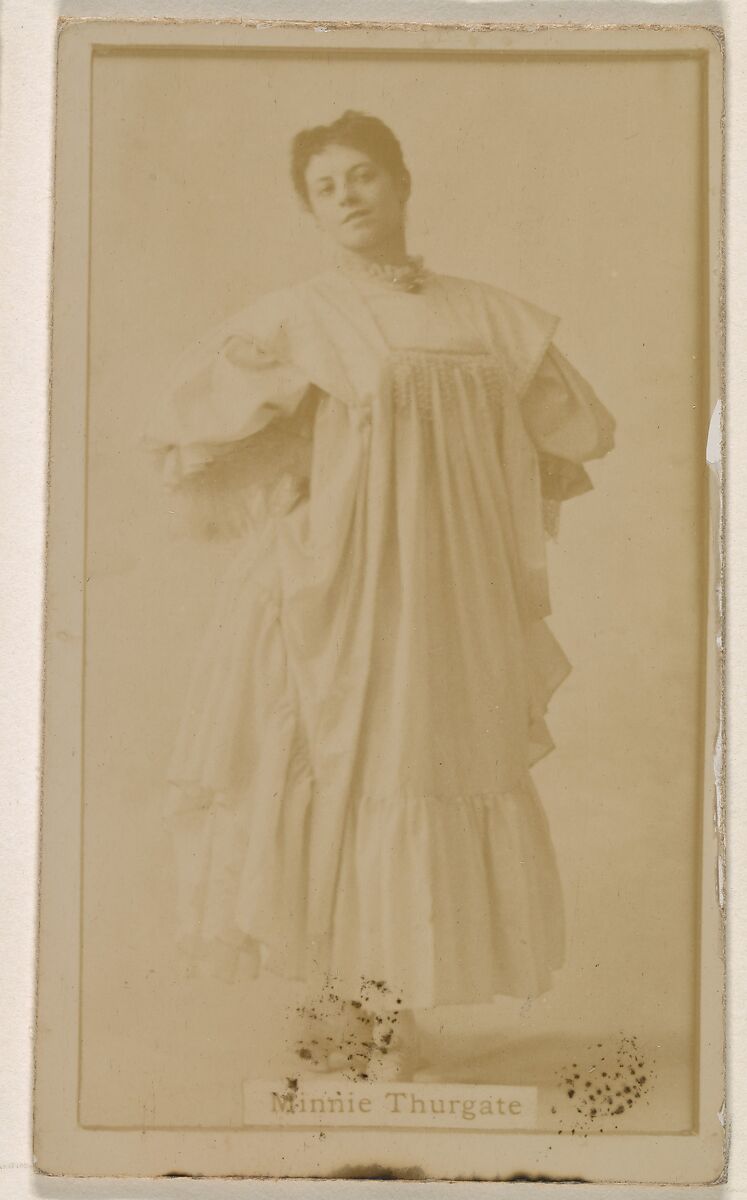 Minnie Thurgate, from the Actresses series (N245) issued by Kinney Brothers to promote Sweet Caporal Cigarettes, Issued by Kinney Brothers Tobacco Company, Albumen photograph 