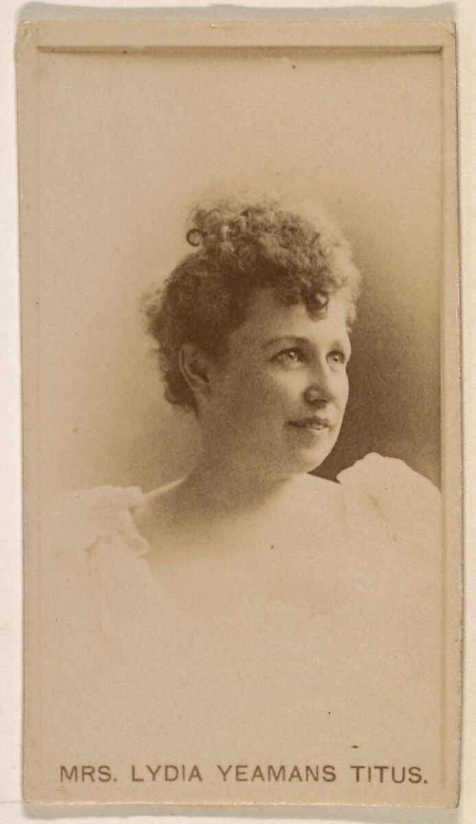 Mrs. Lydia Yeamans Titus, from the Actresses series (N245) issued by Kinney Brothers to promote Sweet Caporal Cigarettes, Issued by Kinney Brothers Tobacco Company, Albumen photograph 