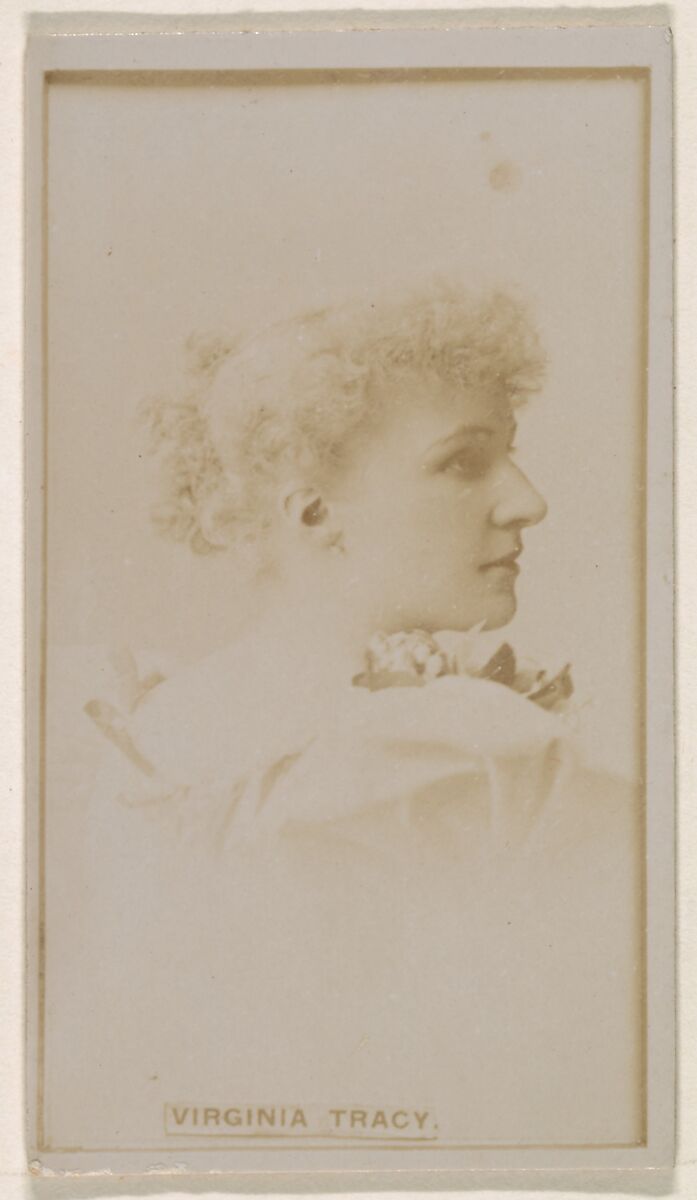 Virginia Tracy, from the Actresses series (N245) issued by Kinney Brothers to promote Sweet Caporal Cigarettes, Issued by Kinney Brothers Tobacco Company, Albumen photograph 