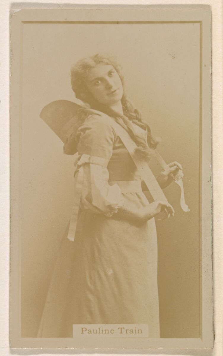 Pauline Train, from the Actresses series (N245) issued by Kinney Brothers to promote Sweet Caporal Cigarettes, Issued by Kinney Brothers Tobacco Company, Albumen photograph 