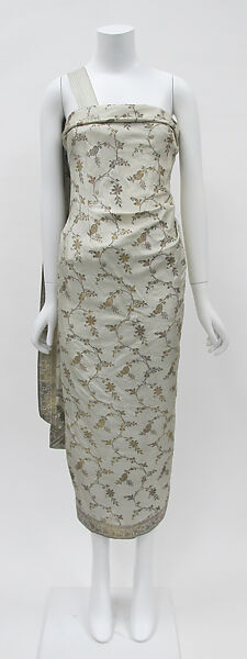 Dress, House of Balenciaga (French, founded 1937), silk, metal, French 