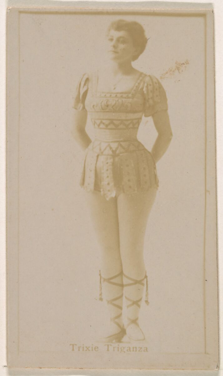 Trixie Triganza, from the Actresses series (N245) issued by Kinney Brothers to promote Sweet Caporal Cigarettes, Issued by Kinney Brothers Tobacco Company, Albumen photograph 