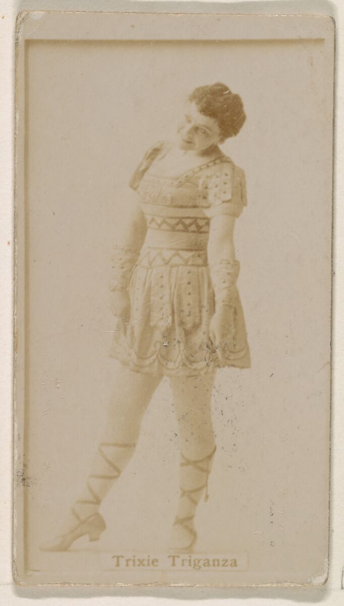Trixie Triganza, from the Actresses series (N245) issued by Kinney Brothers to promote Sweet Caporal Cigarettes, Issued by Kinney Brothers Tobacco Company, Albumen photograph 