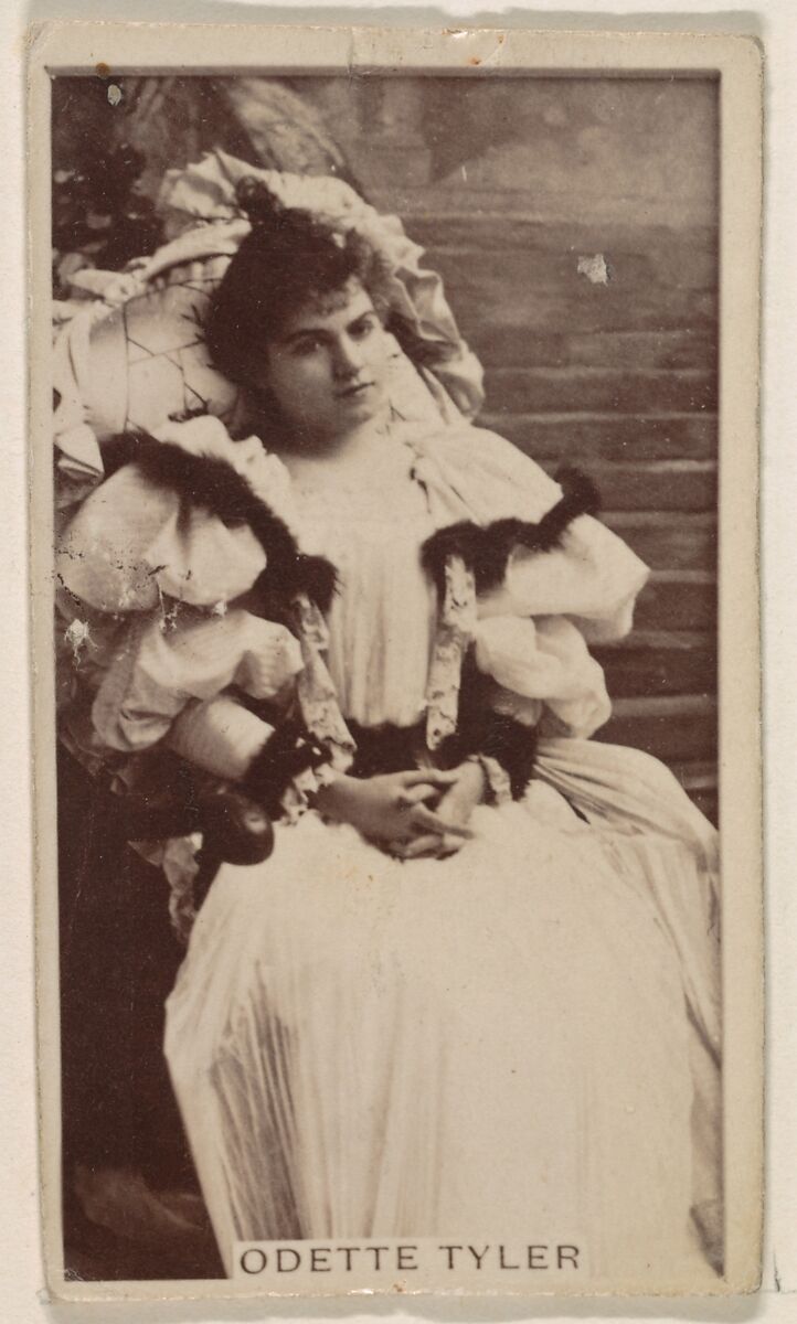 Odette Tyler, from the Actresses series (N245) issued by Kinney Brothers to promote Sweet Caporal Cigarettes, Issued by Kinney Brothers Tobacco Company, Albumen photograph 
