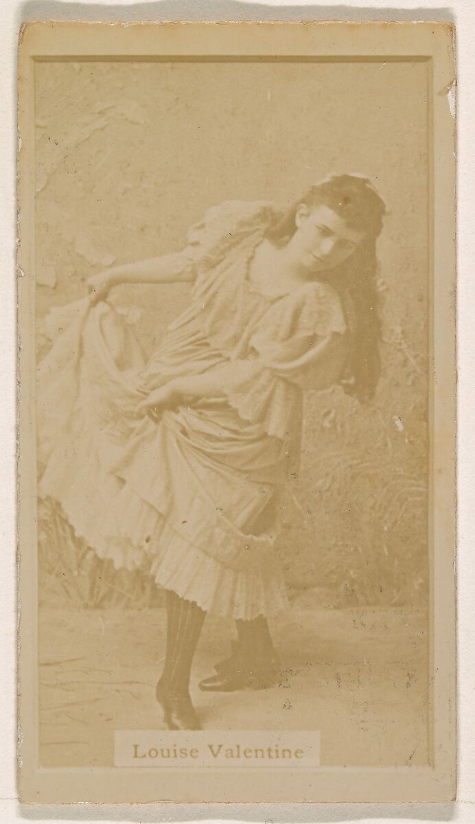 Louise Valentine, from the Actresses series (N245) issued by Kinney Brothers to promote Sweet Caporal Cigarettes, Issued by Kinney Brothers Tobacco Company, Albumen photograph 