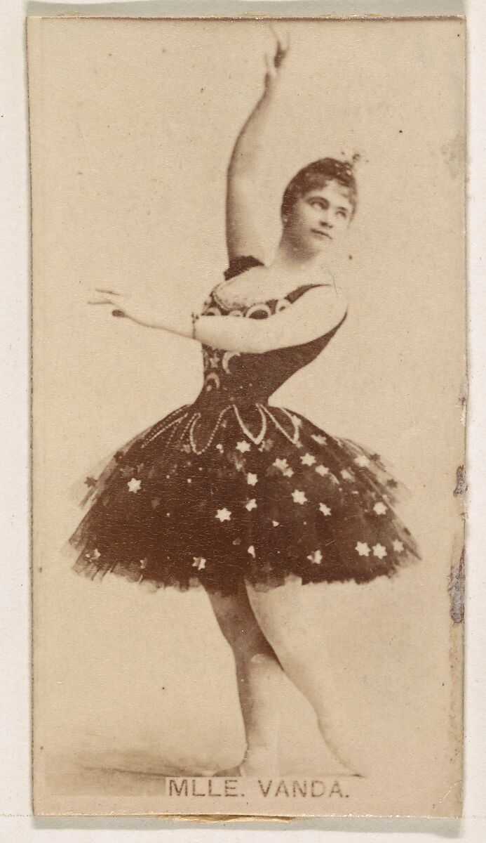 Mlle. Vanda, from the Actresses series (N245) issued by Kinney Brothers to promote Sweet Caporal Cigarettes, Issued by Kinney Brothers Tobacco Company, Albumen photograph 