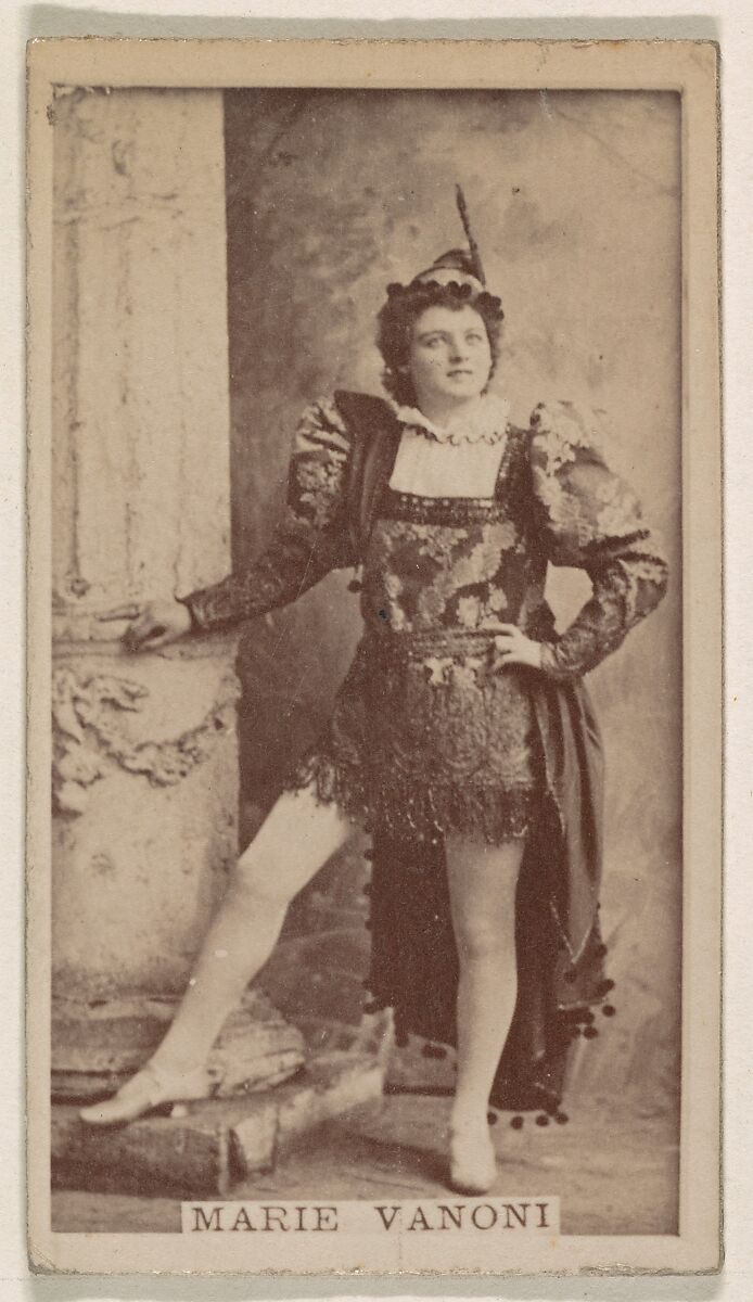 Marie Vanoni, from the Actresses series (N245) issued by Kinney Brothers to promote Sweet Caporal Cigarettes, Issued by Kinney Brothers Tobacco Company, Albumen photograph 