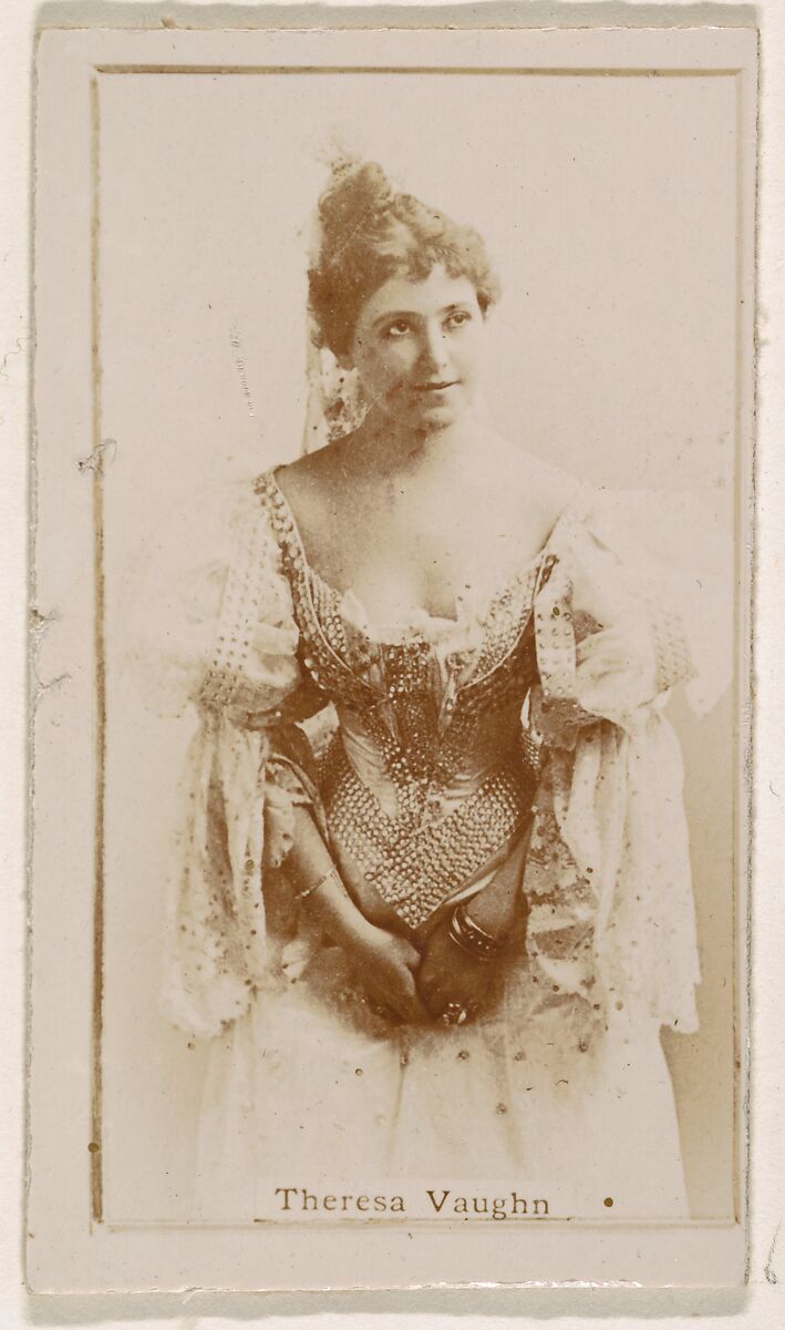 Theresa Vaughn, from the Actresses series (N245) issued by Kinney Brothers to promote Sweet Caporal Cigarettes, Issued by Kinney Brothers Tobacco Company, Albumen photograph 
