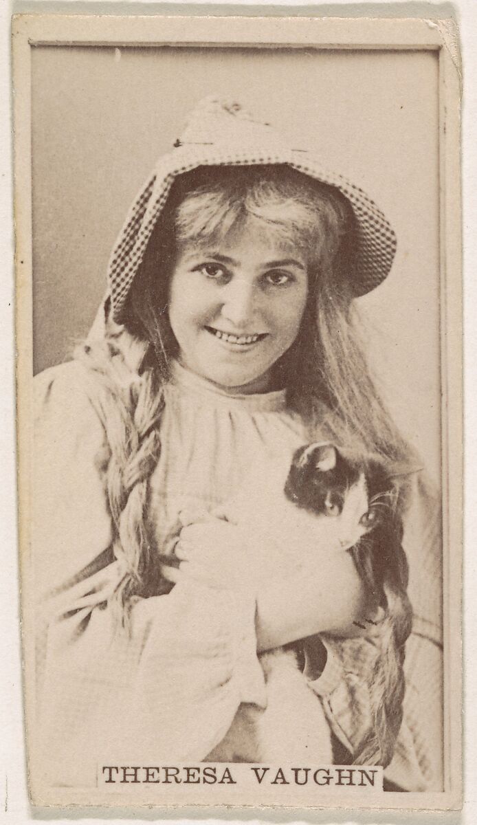 Theresa Vaughn, from the Actresses series (N245) issued by Kinney Brothers to promote Sweet Caporal Cigarettes, Issued by Kinney Brothers Tobacco Company, Albumen photograph 