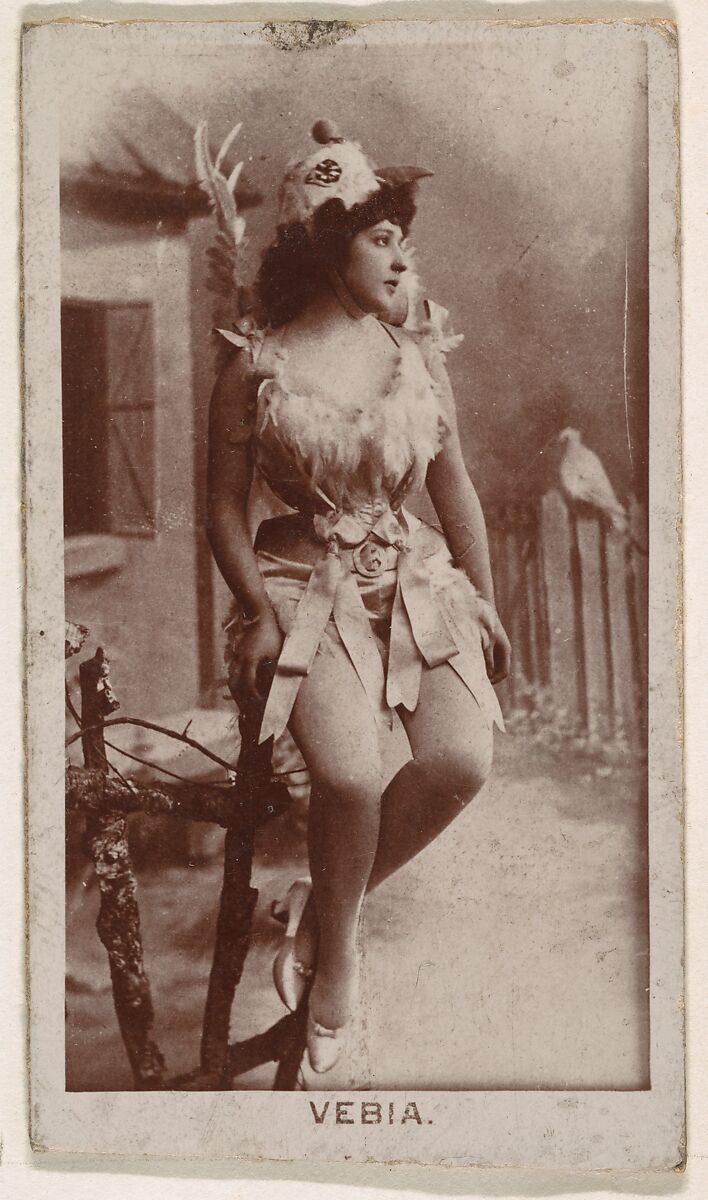 Vebia, from the Actresses series (N245) issued by Kinney Brothers to promote Sweet Caporal Cigarettes, Issued by Kinney Brothers Tobacco Company, Albumen photograph 