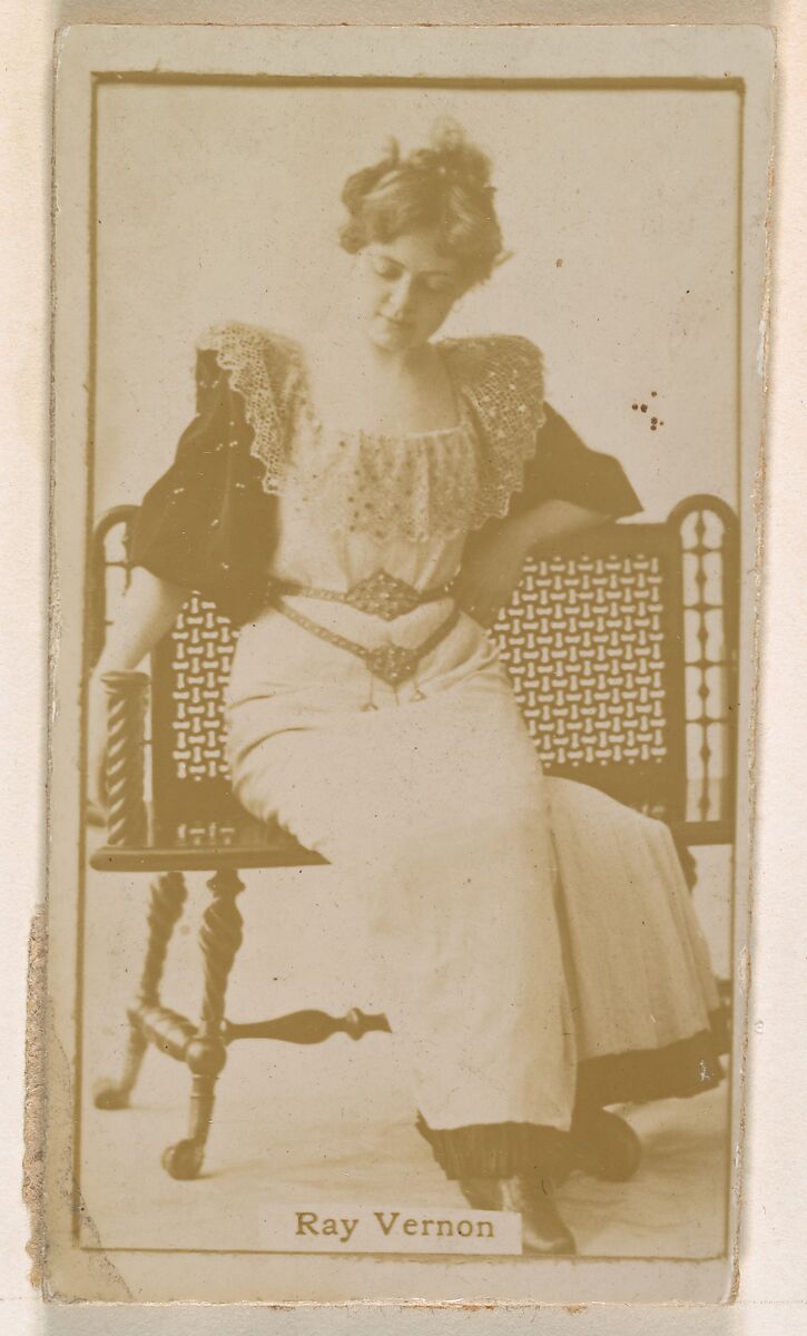 Ray Vernon, from the Actresses series (N245) issued by Kinney Brothers to promote Sweet Caporal Cigarettes, Issued by Kinney Brothers Tobacco Company, Albumen photograph 