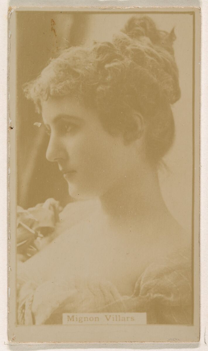 Mignon Villars, from the Actresses series (N245) issued by Kinney Brothers to promote Sweet Caporal Cigarettes, Issued by Kinney Brothers Tobacco Company, Albumen photograph 