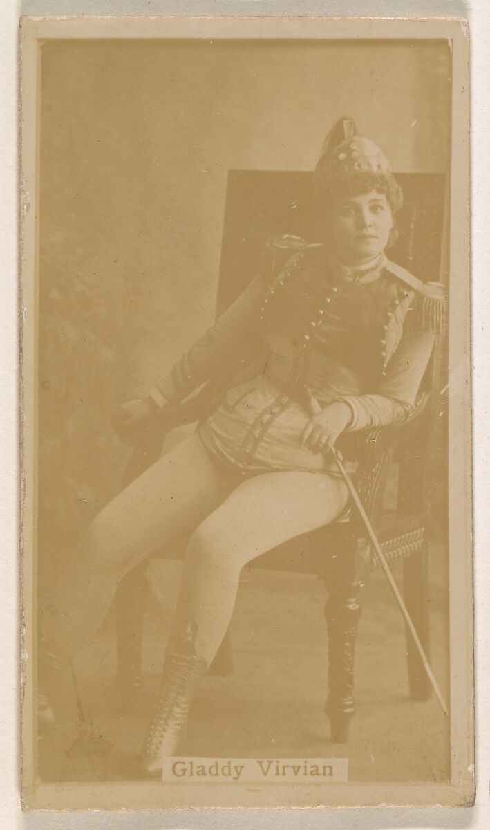 Gladdy Virvian, from the Actresses series (N245) issued by Kinney Brothers to promote Sweet Caporal Cigarettes, Issued by Kinney Brothers Tobacco Company, Albumen photograph 
