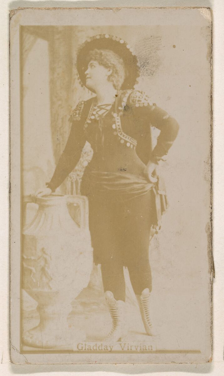 Gladday Virvian, from the Actresses series (N245) issued by Kinney Brothers to promote Sweet Caporal Cigarettes, Issued by Kinney Brothers Tobacco Company, Albumen photograph 