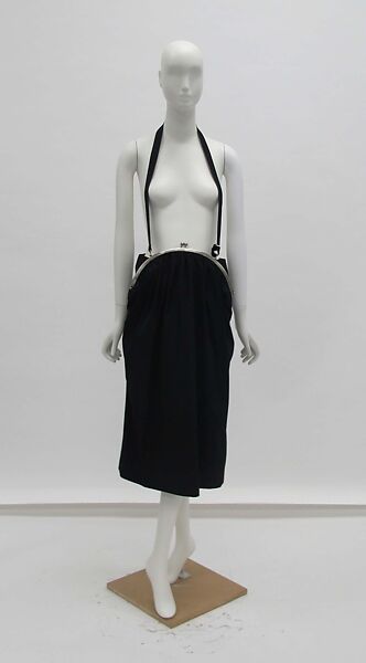 Dress, Yohji Yamamoto (Japanese, born Tokyo, 1943), wool, metal, Japanese 