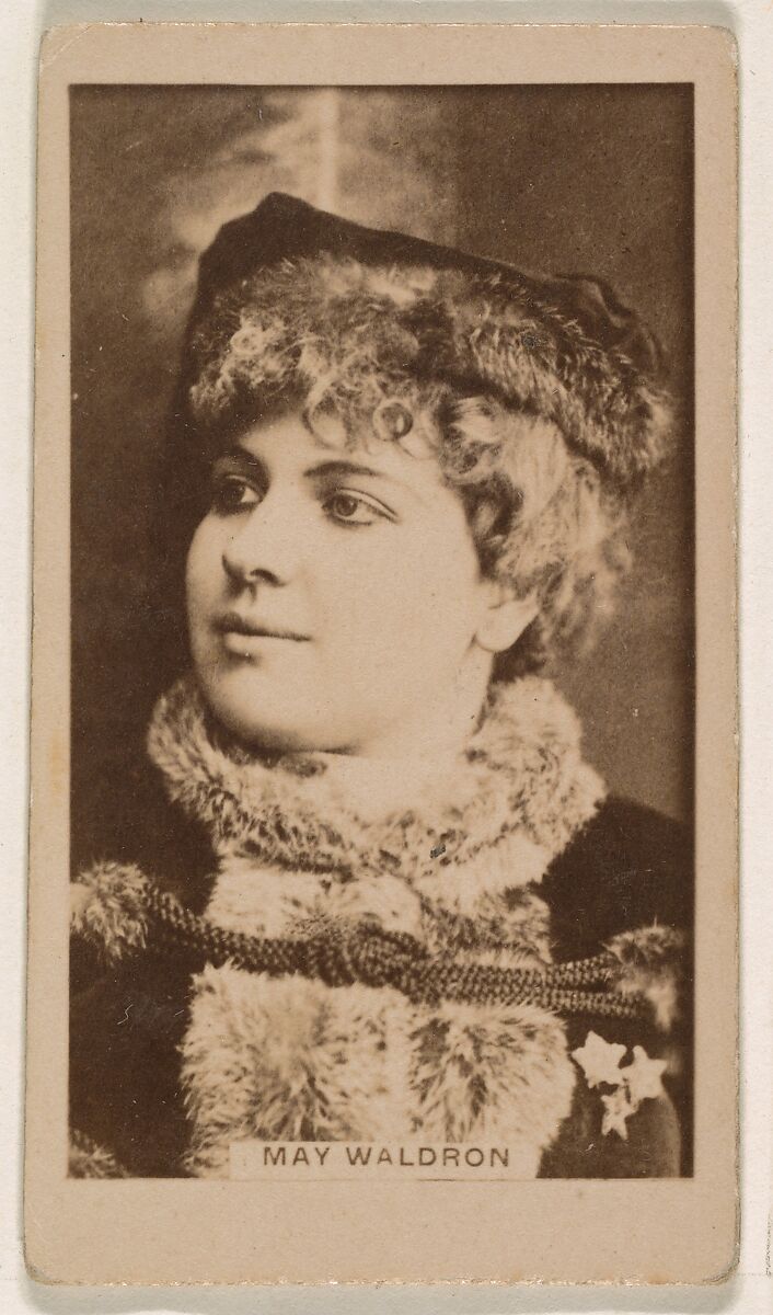 May Waldron, from the Actresses series (N245) issued by Kinney Brothers to promote Sweet Caporal Cigarettes, Issued by Kinney Brothers Tobacco Company, Albumen photograph 