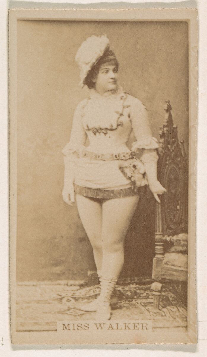 Miss Walker, from the Actresses series (N245) issued by Kinney Brothers to promote Sweet Caporal Cigarettes, Issued by Kinney Brothers Tobacco Company, Albumen photograph 