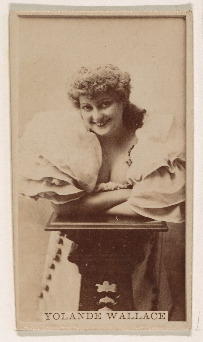 Yolande Wallace, from the Actresses series (N245) issued by Kinney Brothers to promote Sweet Caporal Cigarettes, Issued by Kinney Brothers Tobacco Company, Albumen photograph 
