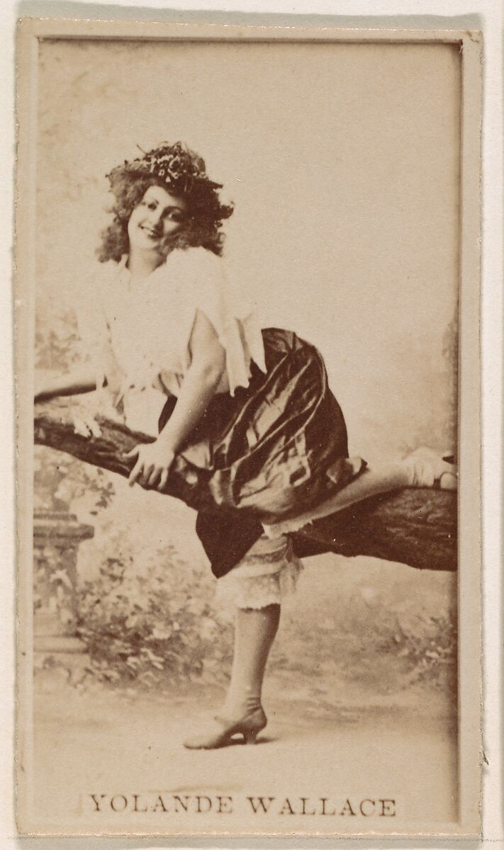 Yolande Wallace, from the Actresses series (N245) issued by Kinney Brothers to promote Sweet Caporal Cigarettes, Issued by Kinney Brothers Tobacco Company, Albumen photograph 