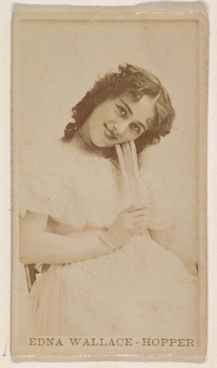 Edna Wallace-Hopper, from the Actresses series (N245) issued by Kinney Brothers to promote Sweet Caporal Cigarettes, Issued by Kinney Brothers Tobacco Company, Albumen photograph 