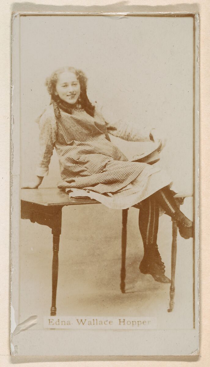 Edna Wallace-Hopper, from the Actresses series (N245) issued by Kinney Brothers to promote Sweet Caporal Cigarettes, Issued by Kinney Brothers Tobacco Company, Albumen photograph 