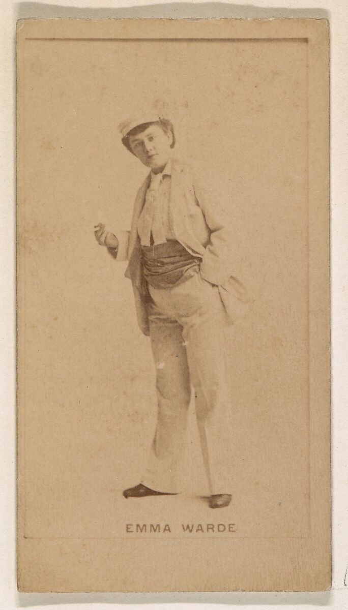 Emma Warde, from the Actresses series (N245) issued by Kinney Brothers to promote Sweet Caporal Cigarettes, Issued by Kinney Brothers Tobacco Company, Albumen photograph 