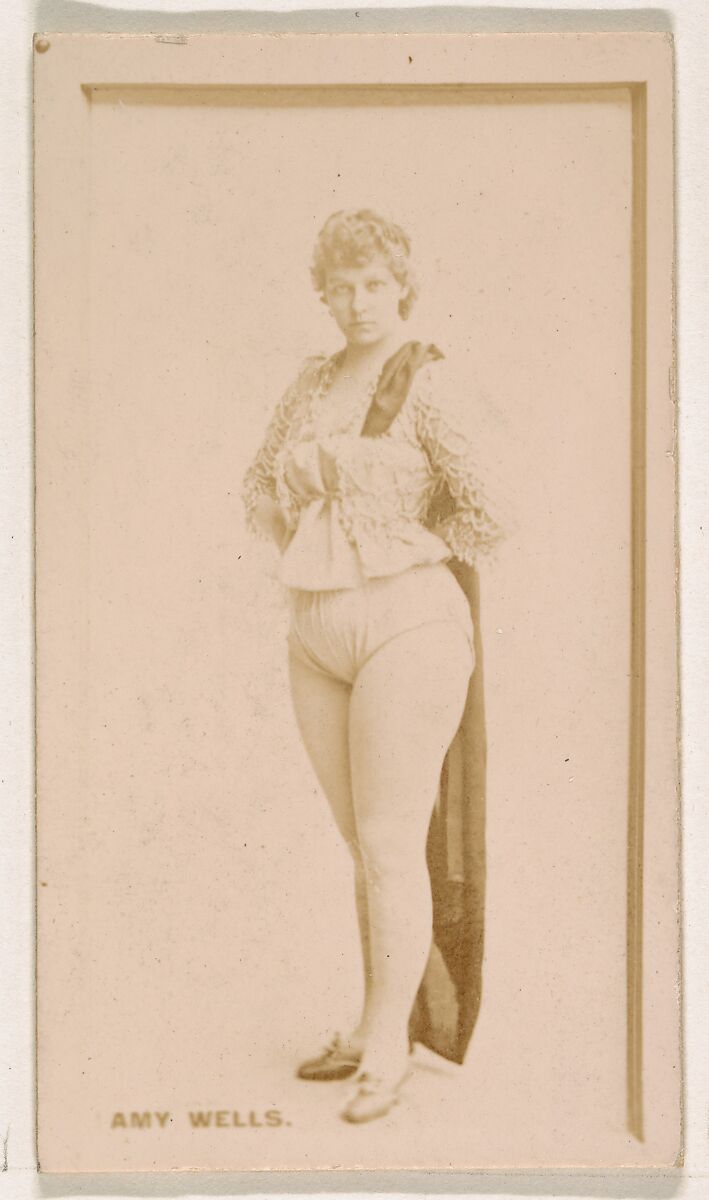 Amy Wells, from the Actresses series (N245) issued by Kinney Brothers to promote Sweet Caporal Cigarettes, Issued by Kinney Brothers Tobacco Company, Albumen photograph 