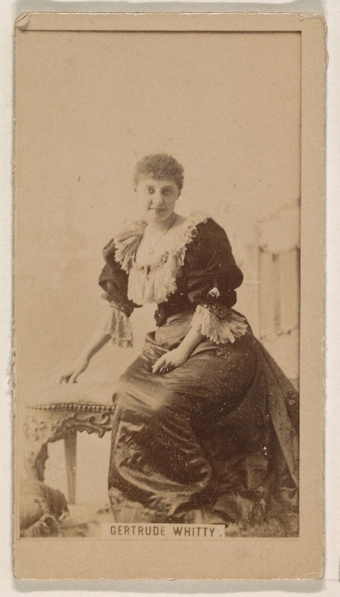 Gertrude Whitty, from the Actresses series (N245) issued by Kinney Brothers to promote Sweet Caporal Cigarettes, Issued by Kinney Brothers Tobacco Company, Albumen photograph 