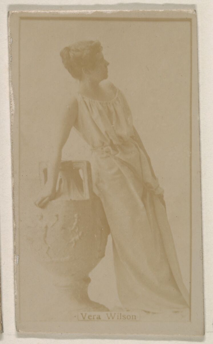 Vera Wilson, from the Actresses series (N245) issued by Kinney Brothers to promote Sweet Caporal Cigarettes, Issued by Kinney Brothers Tobacco Company, Albumen photograph 