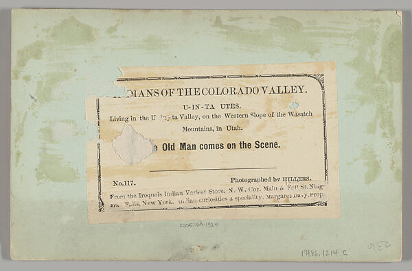 The Old Man Comes on the Scene, John K. Hillers (American (born Germany), 1843–1925), Albumen silver print from glass negative