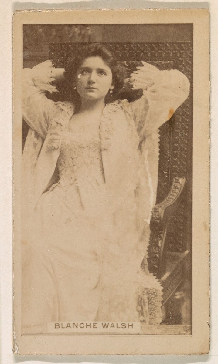 Blanche Walsh, from the Actresses series (N245) issued by Kinney Brothers to promote Sweet Caporal Cigarettes, Issued by Kinney Brothers Tobacco Company, Albumen photograph 