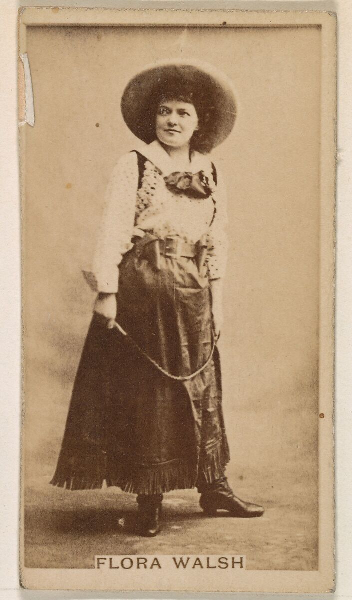 Flora Walsh, from the Actresses series (N245) issued by Kinney Brothers to promote Sweet Caporal Cigarettes, Issued by Kinney Brothers Tobacco Company, Albumen photograph 