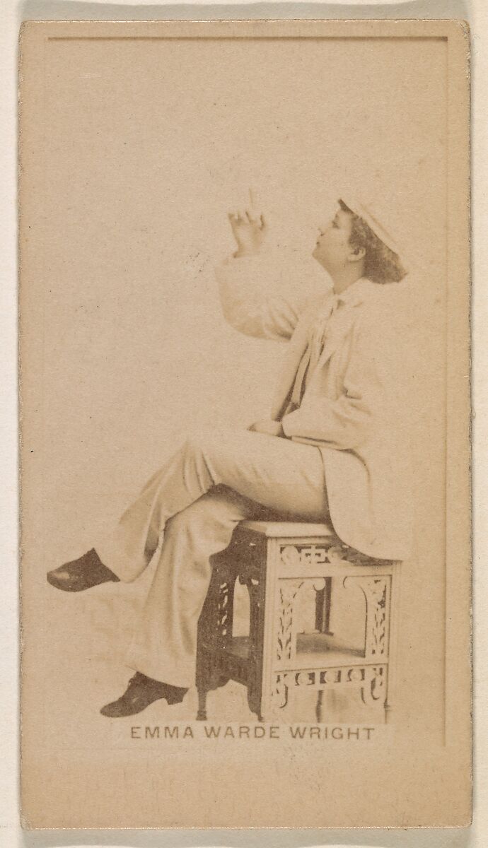 Emma Warde Wright, from the Actresses series (N245) issued by Kinney Brothers to promote Sweet Caporal Cigarettes, Issued by Kinney Brothers Tobacco Company, Albumen photograph 