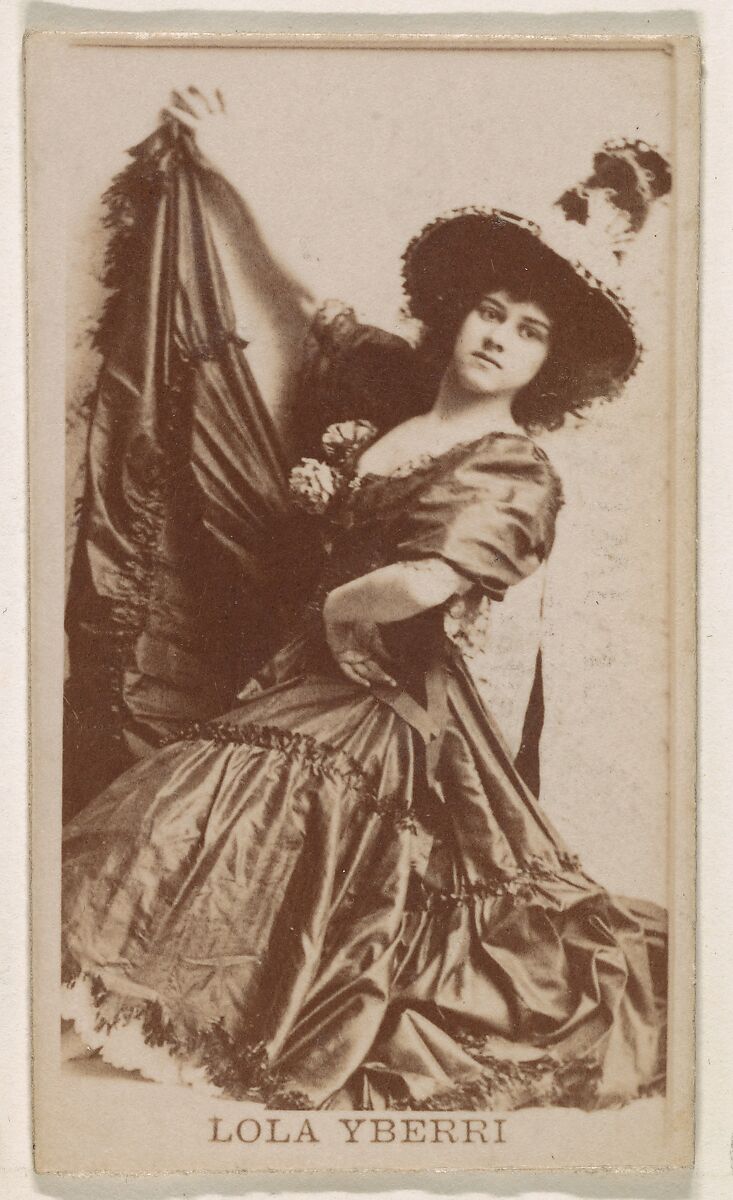 Lola Yberri, from the Actresses series (N245) issued by Kinney Brothers to promote Sweet Caporal Cigarettes, Issued by Kinney Brothers Tobacco Company, Albumen photograph 