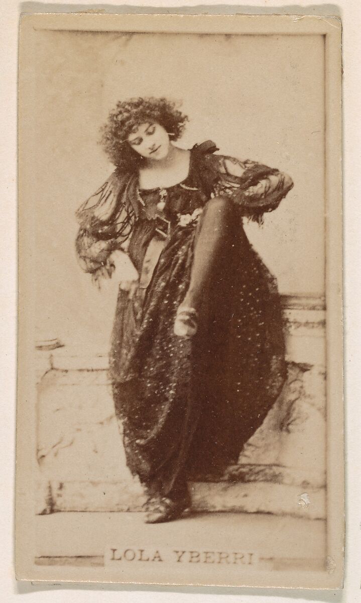 Lola Yberri, from the Actresses series (N245) issued by Kinney Brothers to promote Sweet Caporal Cigarettes, Issued by Kinney Brothers Tobacco Company, Albumen photograph 