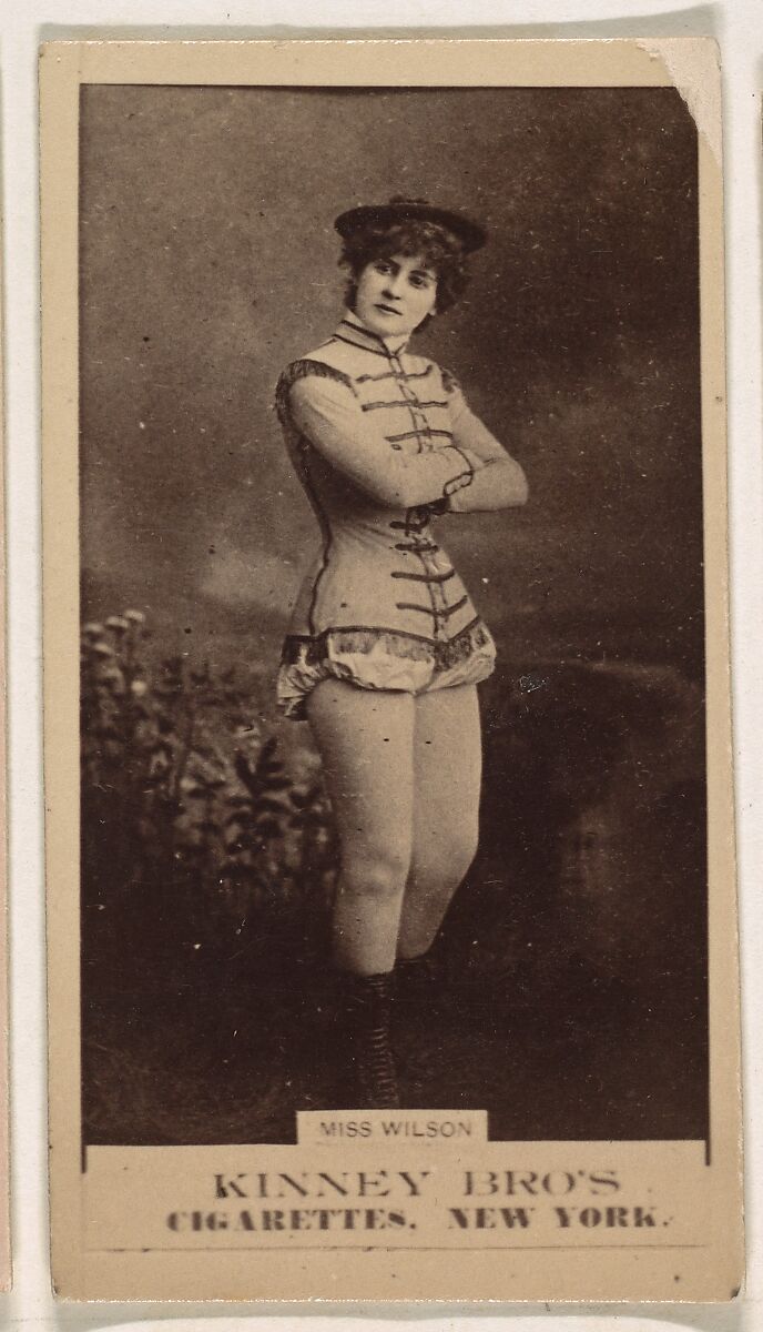 Miss Wilson, from the Actresses series (N245) issued by Kinney Brothers to promote Sweet Caporal Cigarettes, Issued by Kinney Brothers Tobacco Company, Albumen photograph 