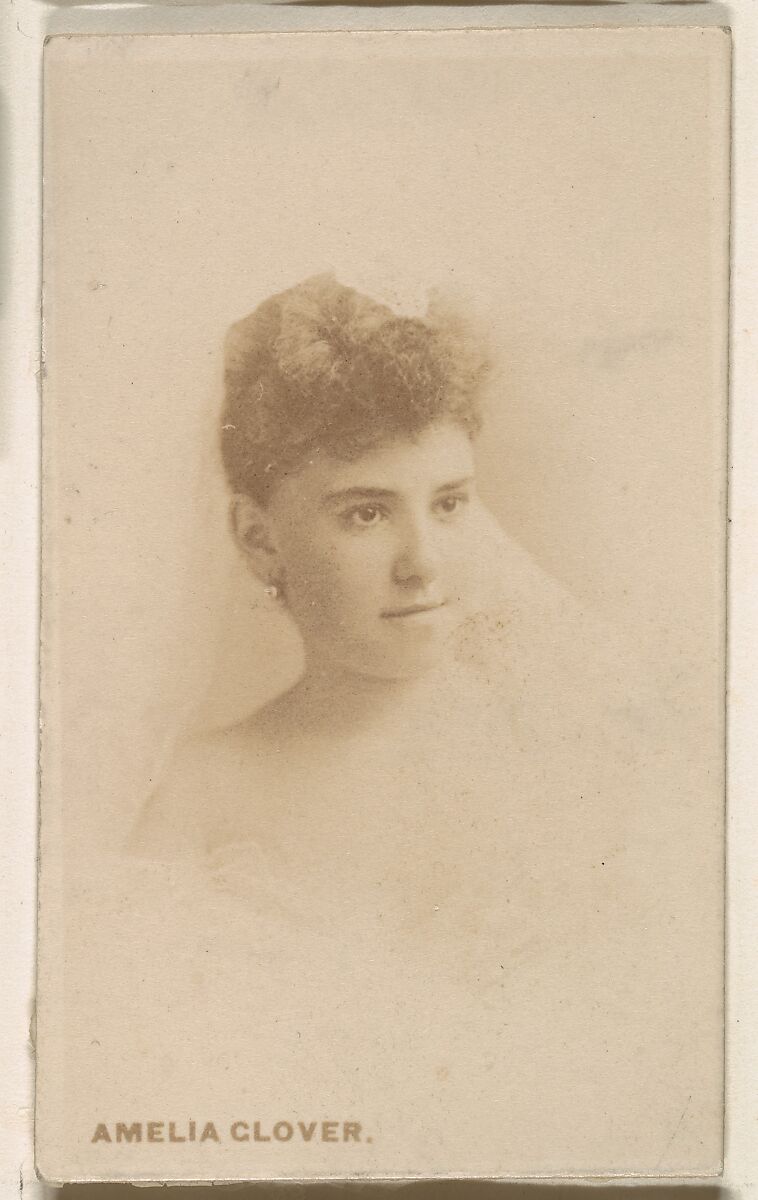 Amelia Glover, from the Actresses series (N246), Type 1, issued by Kinney Brothers to promote Sporting Extra Cigarettes, Issued by Kinney Brothers Tobacco Company, Albumen photograph 