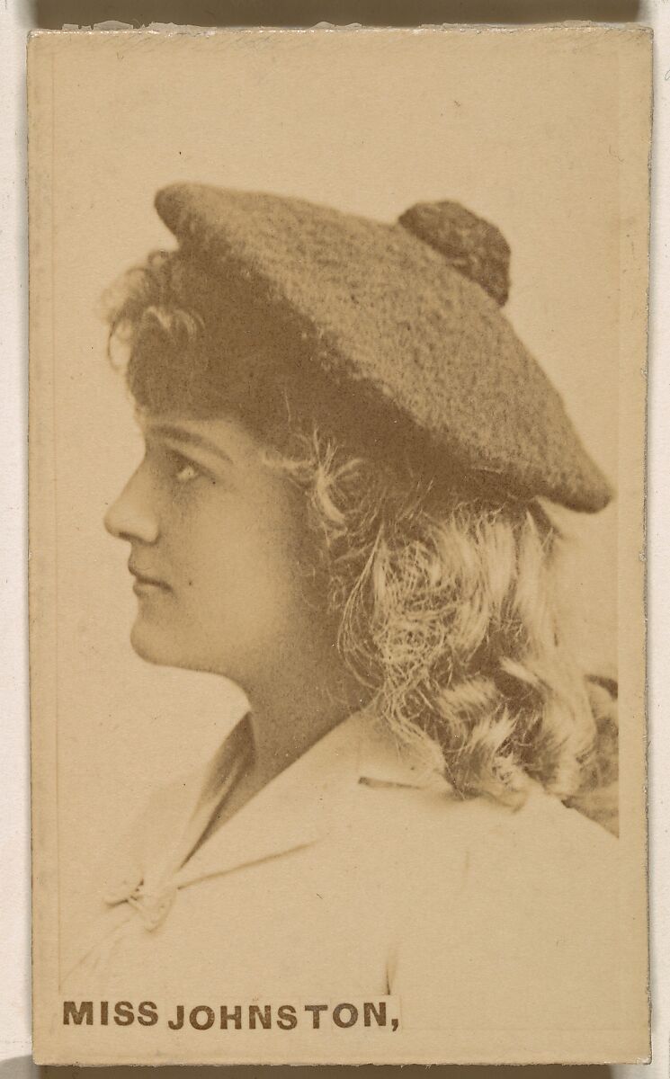 Miss Johnston, from the Actresses series (N246), Type 1, issued by Kinney Brothers to promote Sporting Extra Cigarettes, Issued by Kinney Brothers Tobacco Company, Albumen photograph 