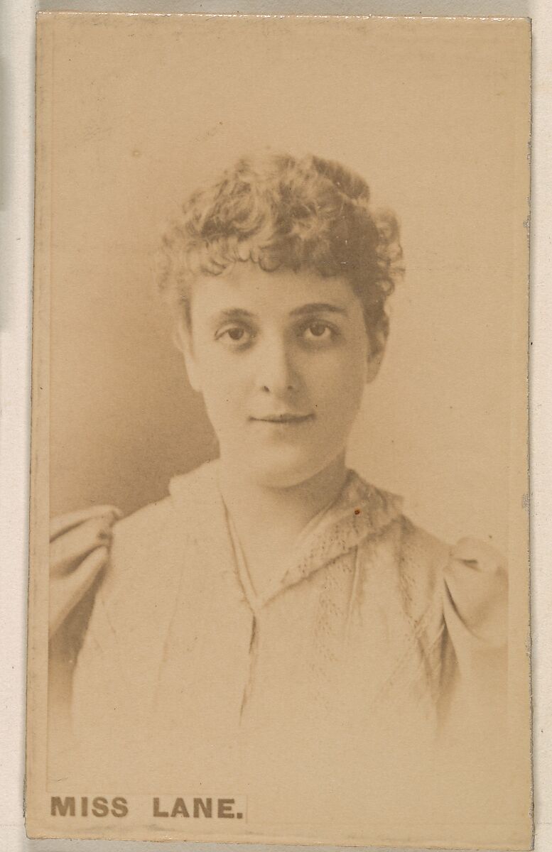 Miss Lane, from the Actresses series (N246), Type 1, issued by Kinney Brothers to promote Sporting Extra Cigarettes, Issued by Kinney Brothers Tobacco Company, Albumen photograph 
