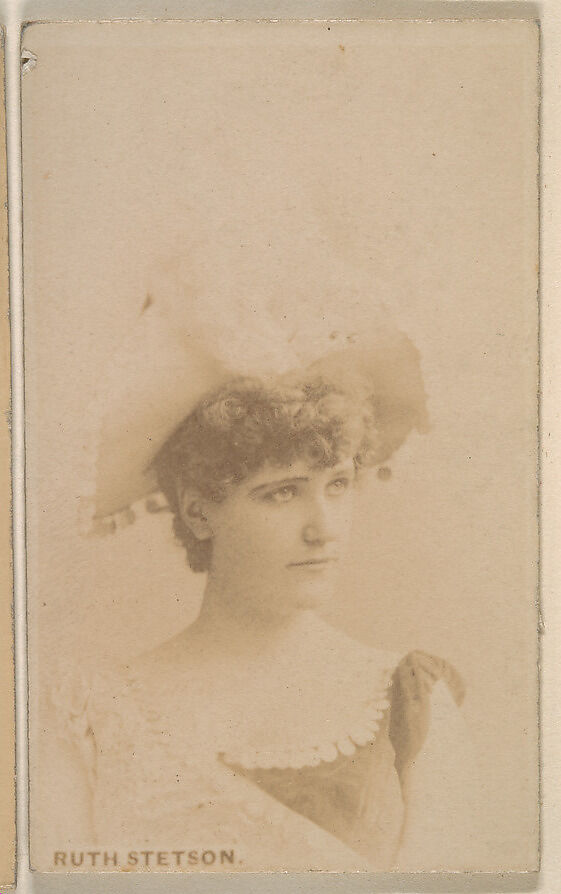 Ruth Stetson, from the Actresses series (N246), Type 1, issued by Kinney Brothers to promote Sporting Extra Cigarettes, Issued by Kinney Brothers Tobacco Company, Albumen photograph 