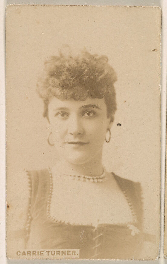 Carrie Turner, from the Actresses series (N246), Type 1, issued by Kinney Brothers to promote Sporting Extra Cigarettes, Issued by Kinney Brothers Tobacco Company, Albumen photograph 